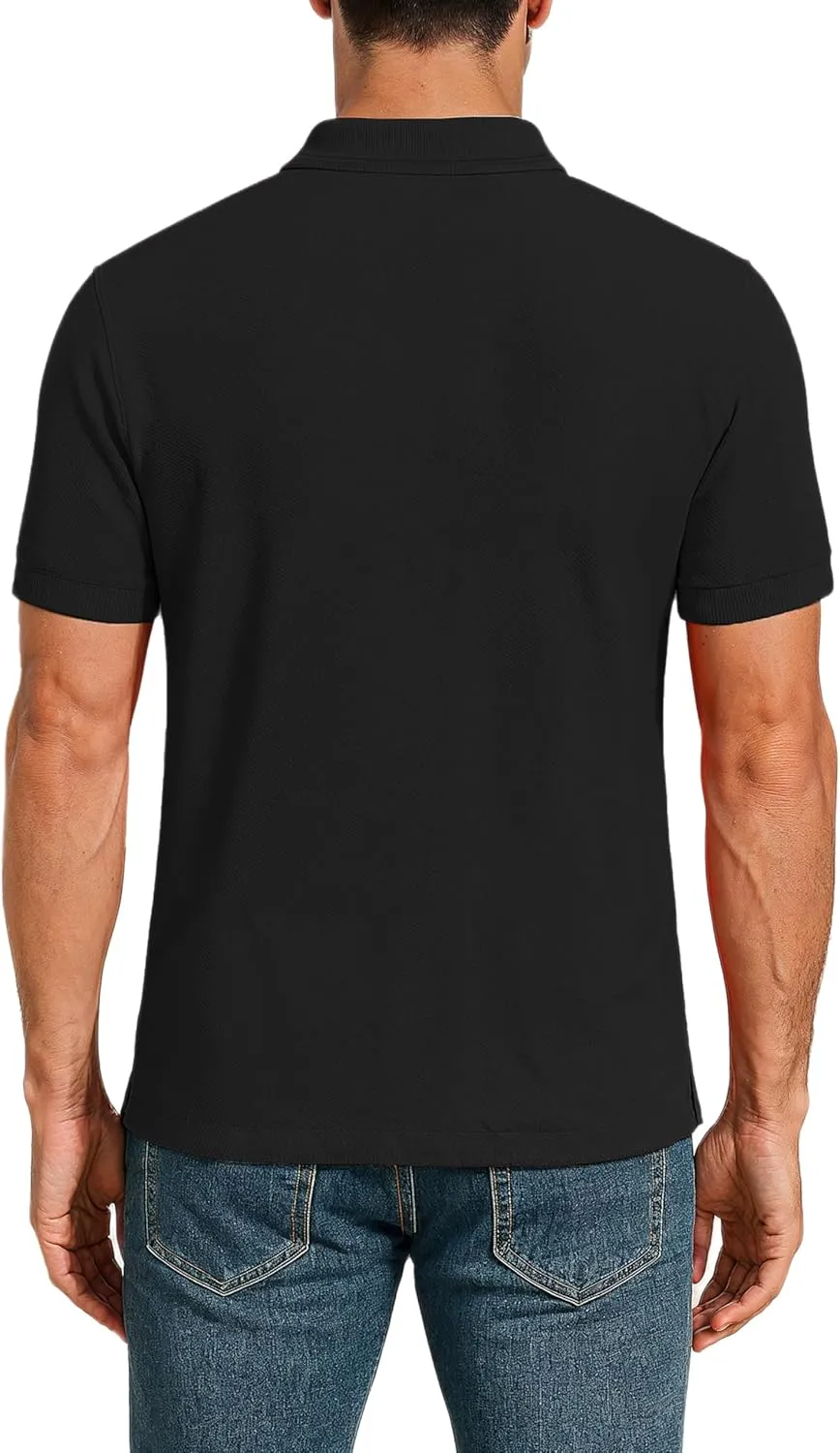 Decrum Mens Polo Shirts Short Sleeve Casual Collared Golf Polo Shirts for Men