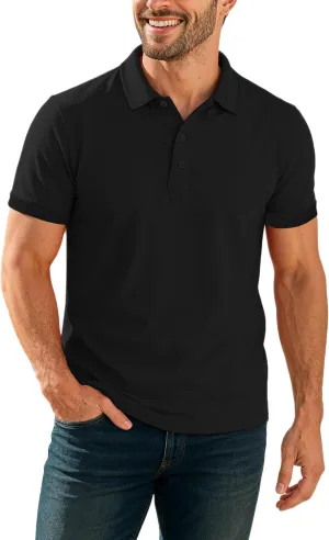 Decrum Mens Polo Shirts Short Sleeve Casual Collared Golf Polo Shirts for Men