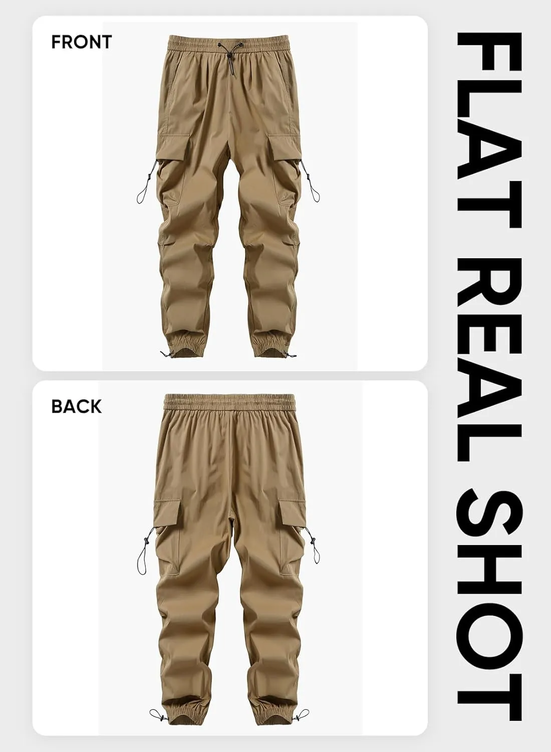 JMIERR Men's Baggy Cargo Pants Trendy Casual Parachute Pant Loose Fit Harem Joggers with Pockets for Streetwear