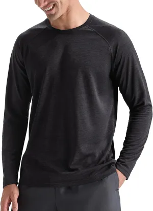 Men's Active Casual Long Sleeve Shirts Lightweight Dry Fit Workout Running Athletic Comfortable T-Shirts