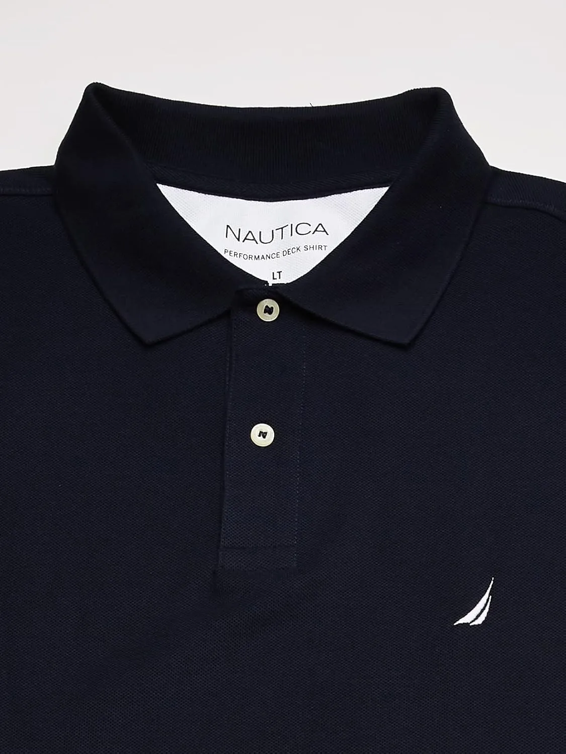 Nautica Men's Big and Tall Classic Fit Short Sleeve Solid Performance Deck Polo Shirt