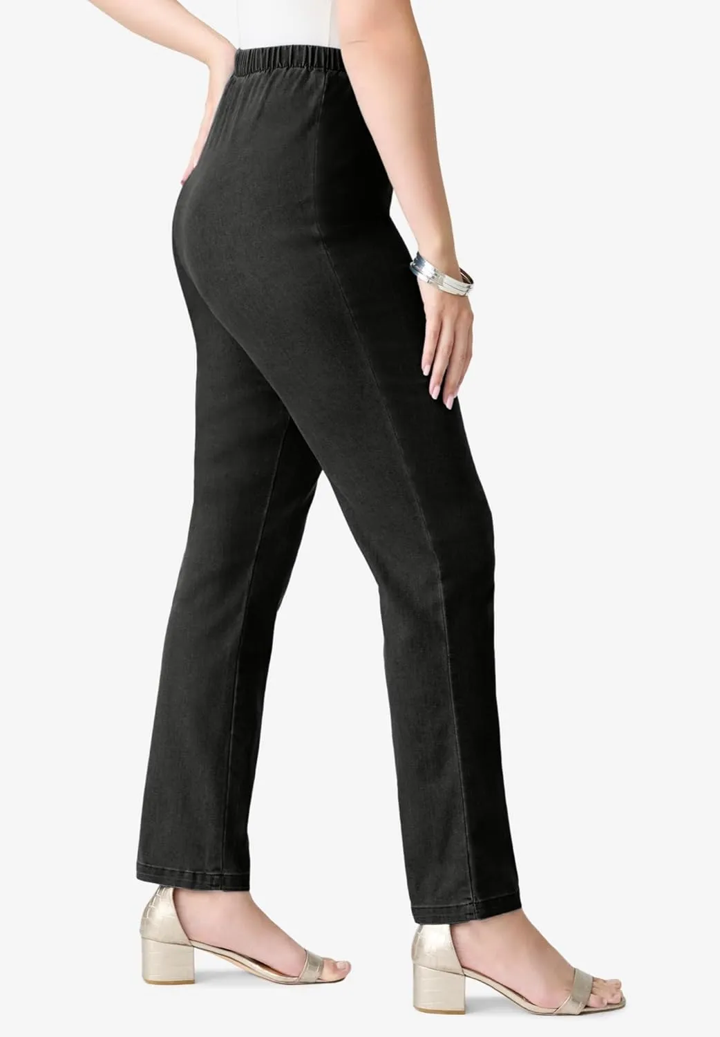 Roaman's Women's Plus Size Straight-Leg Comfort Stretch Jean