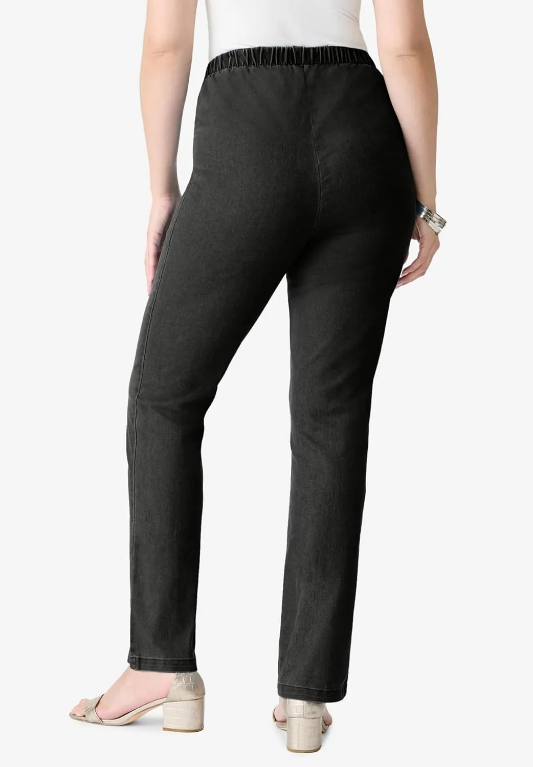 Roaman's Women's Plus Size Straight-Leg Comfort Stretch Jean