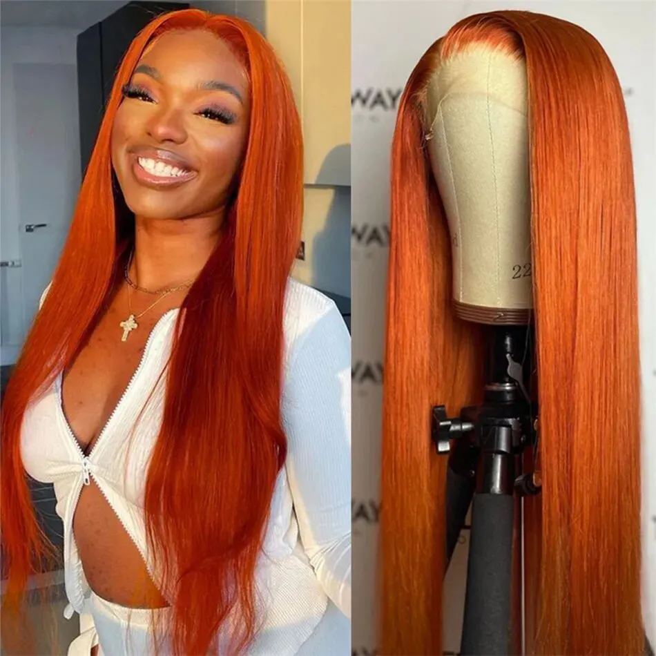 Trendy Ombre Straight Lace Frontal Human Hair Wig