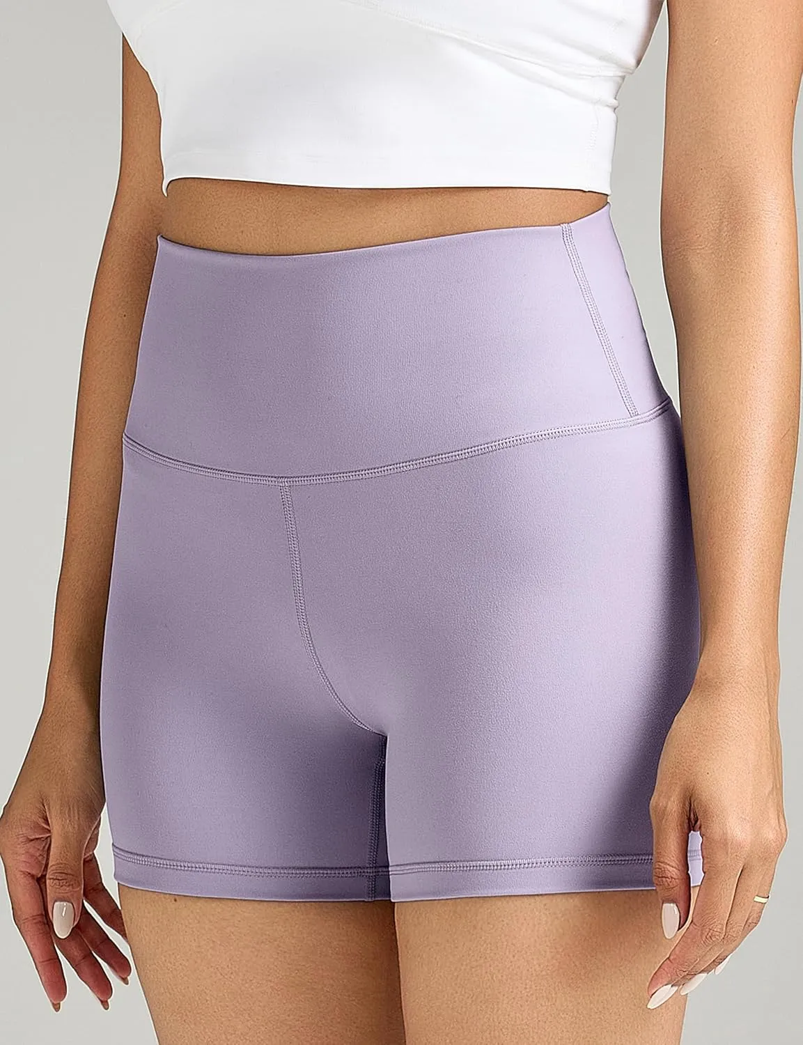 Women's High-Waisted Biker Shorts 4" / 6"  Soft Lycra Fabric, 4-Way Stretch, Perfect for Yoga, Running & Workout