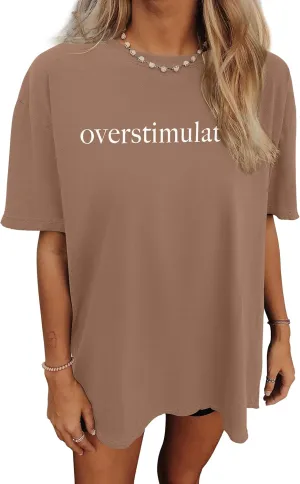Women's Oversized T Shirts Graphic Tees Summer Short Sleeve Casual Loose Crewneck Basic Tunic Tops Trendy 2025